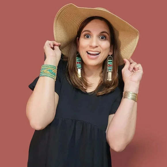 🆕️ Indian Artisanal Exclusive Beaded Ladder Boho Chic Summer Style Earrings - Picture 4 of 11